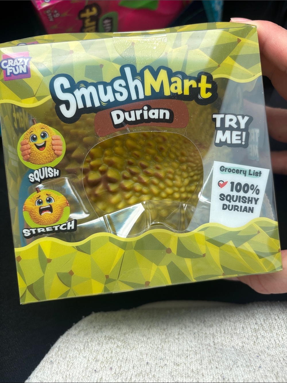 Durian Squishy Toy - Yellow Sensory Stretch